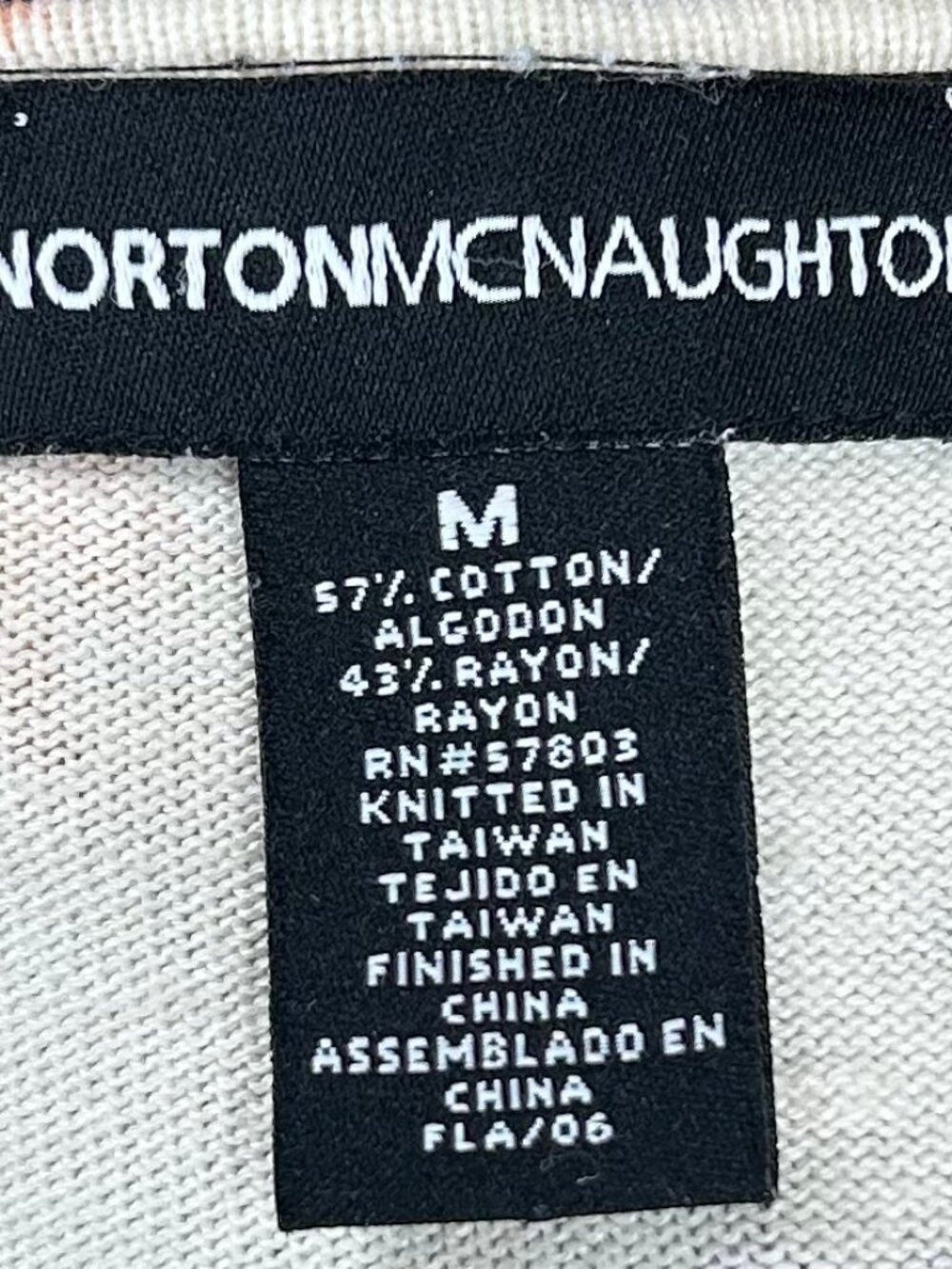 Norton McNaughton Multi Floral Long Sleeve Pullover Cotton Blend Sweater Size M - Picture 7 of 8